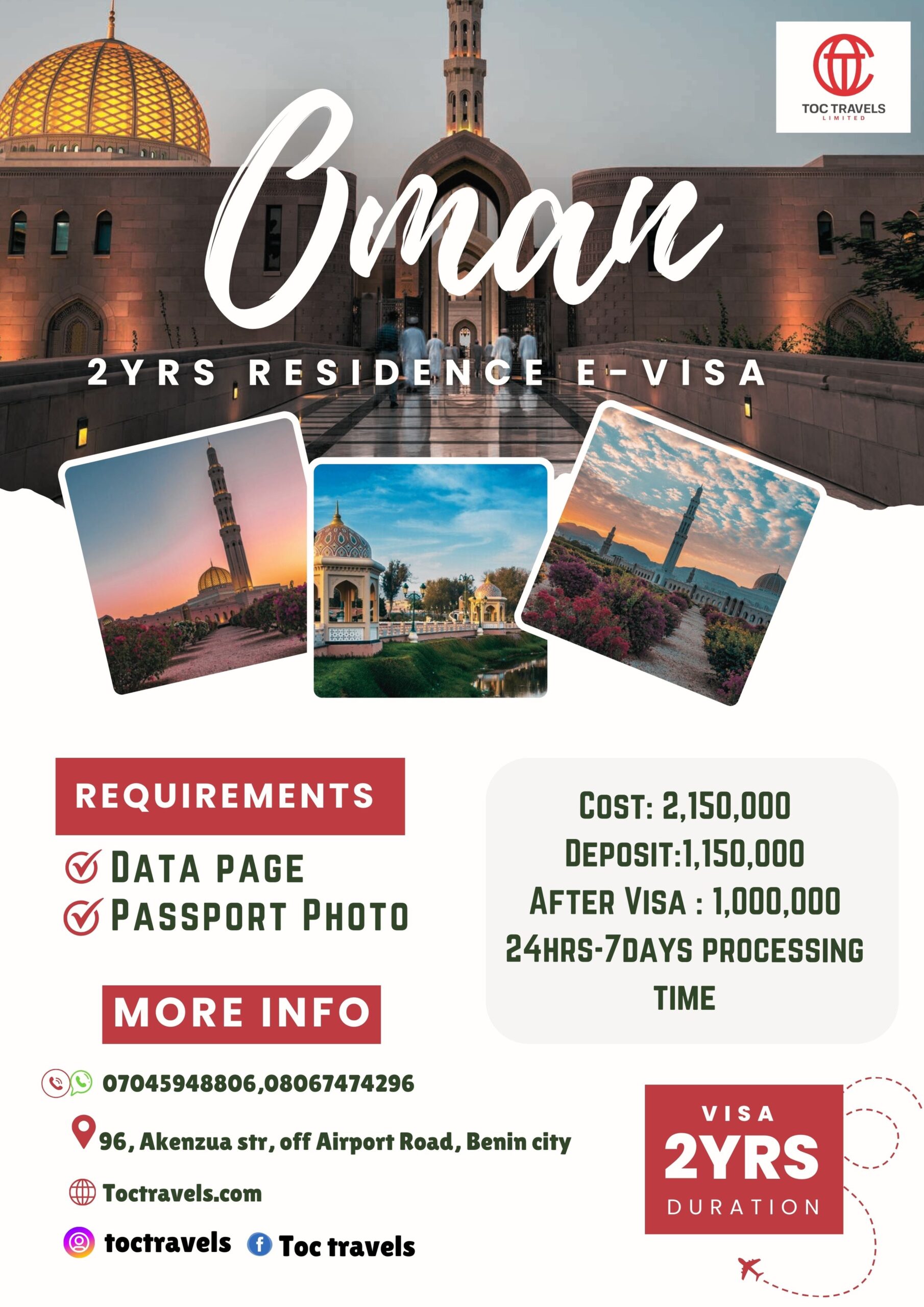 OMAN RESIDENCE VISA