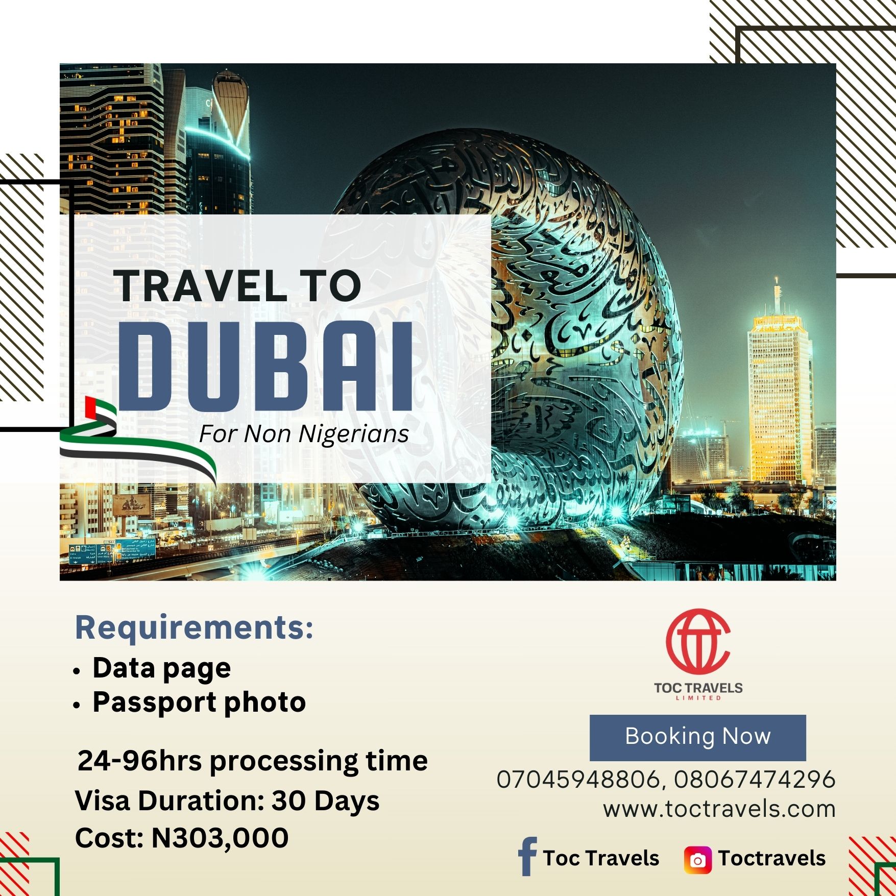 TRAVEL TO DUBAI (NON NIGERIANS)